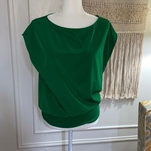 Express Women's Green Short Sleeve Blouse